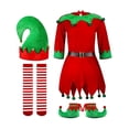 thumbnail image 3 of Conjunto de ropa de disfraz de de Navidad para niños, niñas y niños, disfraz de Papá Noel para fiesta festiva, Festival, Mardi Gras, Navidad para altura 100 cm Fernando disfraz de elfo, 3 of 8