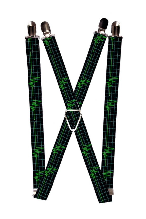 Charted Monitored Graphed Heart Rate Heartbeat Suspenders
