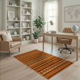 thumbnail image 2 of ODIKA Southwestern Motif Stacked Bands Border Stripe Stepped Aztec Flowing Dynamic for Dorm Room, Small Living Apartment, Stain Resistant Low Profile, 2 of 7