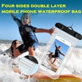 thumbnail image 3 of Comefolife Waterproof Phone Pouch, Universal Waterproof Phone Pouch, Blue & Clear,IPX8 Cellphone Dry Bag Beach Essentials for Cruise Travel, 3 of 9