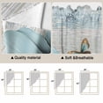 thumbnail image 5 of Spring Floral Swag Valances for Windows, Kitchen Curtains 36 Inch Length 2 Panels Set, Vintage Tulips Flower Butterfly Retro Wood Blue Short Curtains for Small Windows Cafe Curtains 28"x36", 5 of 8