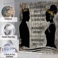 thumbnail image 2 of Black Girl Shower Curtain Sets with 4PCS, Non-Slip Bath Mat,Toilet Lid Cover, Inspirational Quote Afrcia American Black Queen Bathroom Decor Set, 2 of 7