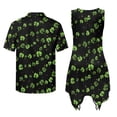 thumbnail image 7 of Psesaysky St. Patrick's Day Aloha Shirts and Tank Sundress Plus Size Couples Hawaiian Matching Outfits Green Leaves Irish Outfits Mens Button Down Shirts or Women Sleeveless Beach Sundress-2XL, 7 of 7