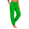 thumbnail image 5 of Resicozy Sweatpants for Women Trendy Drawstring Elastic Waist Bottom Lounge Pant Lightweight Baggy Joggers with Pocket Fluorescent Green M, 5 of 5