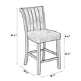 thumbnail image 6 of Abble 25" Upholstered Wooden Faux Leather Indoor Full Back Kitchen Bar Stool(Set of 2), 6 of 6