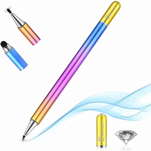 xzyuan Stylus Pens for ipad, Magnetic Disc Universal Stylus Pens Touch Screens Fine Tip Stylus Pen Drawing and Writing for ipad, iPhone, Apple, Android, Tablet, hp Chromebook, Phone, Tablet - Rainbow