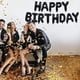 thumbnail image 3 of 8.54 x 6.61 x 0.43 inchesBlackAly Black Happy Birthday Globo Banner 16 pulgadas Mylar Letras Cumpleaños Logo Banner Banderines Material ecológico reutilizable, 3 of 5