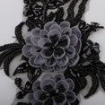thumbnail image 4 of De Apliques De Flores Con De De Imitación De Cristal 2pcs Coser En La Etiqueta De La Decoración Del Vestido 15x40cm Macarena Apliques de encaje floral, 4 of 8