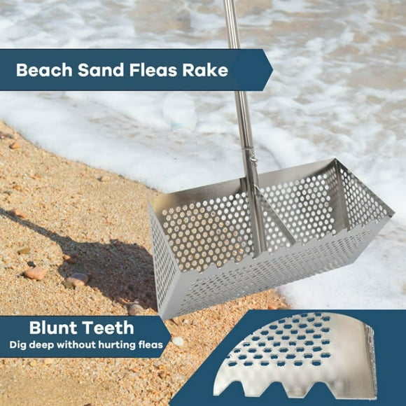1pc Stainless Steel Sand Screen Foldable Beach Shark Tooth Screen, Sand Crab