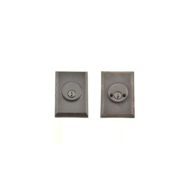 Weslock 07972-1-1SL23 Square Double Cylinder Deadbolt with Adjustable Latch & Deadbolt Strike, Oil Rubbed Bronze