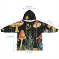 thumbnail image 7 of Red Mushroom Frog Black Pattern Blanket Hoodies for Kids 6-13YR Oversize Wearable Blanket Hoodies for Boys Girls Teens, 7 of 7