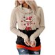 thumbnail image 1 of Sudadera liviana de manga larga con estampado de Navidad con capucha para mujer, camisetas cómodas gráficas Pompotops gfhjh23294, 1 of 6