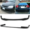 Ikon Motorsports Compatible with 01-03 Honda Civic 4DR TR Style Front + Rear Bumper Lip - PP
