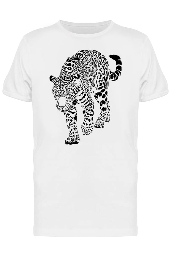 Sketch Of Menacing Leopard T-Shirt Men -Image by Shutterstock, Male 3X-Large