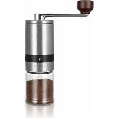 Molinillo de café Manual portátil, molinillo de café con rebabas de cerámica, 6 ajustes ajustables