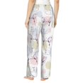 thumbnail image 3 of Pajama Pants Women, Artistic Cute Rabbit Head Sweatpants Soft Sleep Lounge Pants, Casual PJ Bottoms Pants with Pockets, 3 of 5