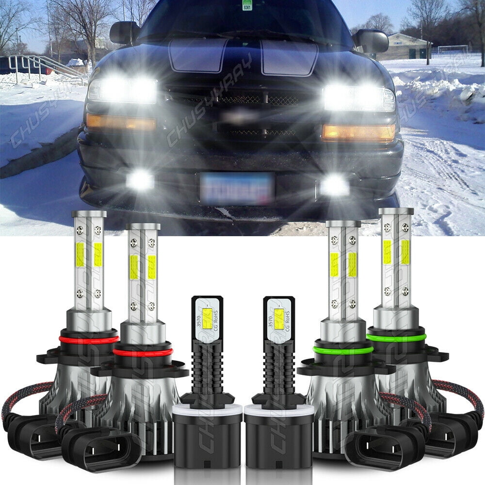 For GMC Envoy 2002-2009 - 6PC LED Headlight High Low Beam + Fog Light Bulbs Kit