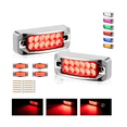 thumbnail image 2 of 6 Plafones de 12 Led Lateral Rectangular Fija Estrobo 12-24v  Malubero Rosa, 2 of 2