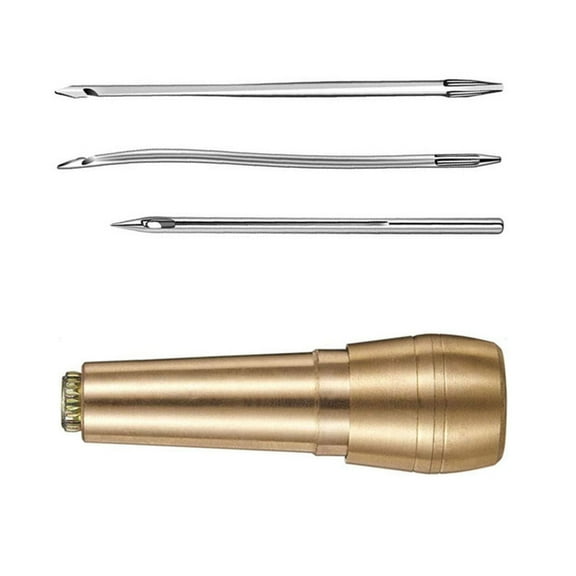 4/5Pcs Stitching Tool With Hook Needle Sewing Awls Ergonomic Metal Handle Shoe Repair Tool for Sewing