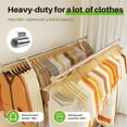 HOKEEPER 625lbs Capacity Metal Garment Rack, Double Rods, with Shelves
