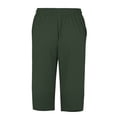 thumbnail image 4 of Green Women's Shorts, Women'S Knee Length Short Pants Ladies Loose Drawstring Casual Solid Color Shorts,Women's Shorts XL, 4 of 5