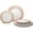 A. Imperial Blush Pink & Gold, variant on " OCCASIONS " 50 Plates Pack (25 Guests)-Heavyweight Wedding Party Disposable Plastic Plate Set -(25x10.5'' Dinner + 25x8'' Salad/Dessert) (Imperial in White)