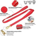 thumbnail image 6 of DOGNESS Classic Double Handle Dog Leash, Heavy Duty Soft Padded Reflective Nylon, for Walking Training Small Medium Large Dogs, Matching Collar Harness Sold Separately (Red, M:25-90lbs), 6 of 7