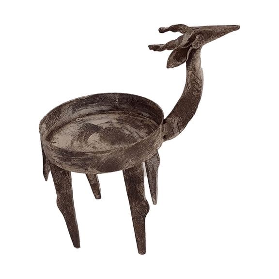 De Kulture Works Handcrafted Recycled Iron Goat T Light Votive Holder Decorative Collectible Figurine Showpiece Beautify Holiday Décor | Ideal For Garden Decoration, 5X3X5.5 (LWH) INCHES