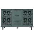 thumbnail image 7 of American Sideboard Buffet Cabinet,Storage Cabinet with 2 Doors and 3 Drawers,Console Table for Bedroom,Living Room,Study,Dark Green, 7 of 7