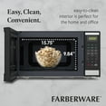 thumbnail image 3 of Farberware 1.6 cu ft Microwave Oven, 1100W Countertop Microwave Oven with 6 Auto Cook Settings, Stainless Steel, 3 of 5