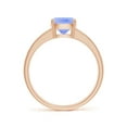 thumbnail image 2 of ANGARA Natural Cushion 1.6 ct Tanzanite Cocktail Ring with Diamonds in 14K Rose Gold for Women (Size-8x6mm) | December Birthstone, Anniversary, Jewelry Gift for Women | Natural Tanzanite Ring, 2 of 9