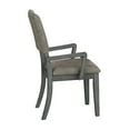 thumbnail image 2 of Benzara Wood Arm Chair With Covered Seat and Back, Set of 2, Gray, 2 of 2