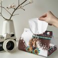 thumbnail image 2 of SEANATIVE Southwest Aztec Tissue Box Cover Horse PU Leather Rectangular Tissue Box Holder Sunflower Decorative Tissue Holder Organizer for Bathroom Vanity Countertop Night Stands Office Desk & Car, 2 of 7