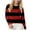 Watermelon Red, variant on larppty Womens Striped T Shirts Long Sleeve Fall Tops Tees Loose Fit Casual Tunic Top Going Out Tops（Watermelon Red，XL）
