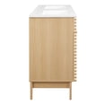 thumbnail image 3 of Double Sink Vanity Cabinet, White Oak, Wood, Mid Century Hotel Bedroom Bathroom, Modern Contemporary HB33393, 3 of 11