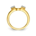 thumbnail image 2 of 14K Yellow Gold Ring Band Wedding Diamond Round Wrap, 2 of 7