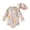 Orange, variant on REDARER Baby Girls 2 Piece Under the Sea Print One Piece Rash Guard Swimsuit with Swim Cap Full Zipper UPF 50 ,0-3 Months