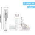 thumbnail image 2 of 40 unidades de mini frascos de vidrio transparente con atomizador de niebla fina de 3 ml, vacíos, recargables, para muestras de perfume, con tapa de plástico., 2 of 9