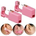 thumbnail image 4 of Ear Piercing Gun Kit - Prgislew 6 Pack Self Ear Piercing Kit Disposable Ear Piercing Tool with Ear Studs and Clean Tool Portable Ear Pierce Kit Tool for Ear Cartilage Helix Piercing Gun (Pink), 4 of 5