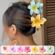 thumbnail image 2 of Horquilla de plumeria colorida con forma de flor, estilo retro para damas, con clip lateral, media parte trasera de la cabeza y clip de tiburón., 2 of 7