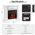thumbnail image 4 of Giantex 32 x 30 inches 1400 W Electric Indoor Fireplace Heater, 4 of 10