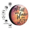 thumbnail image 4 of Goofa Not All Who Wander Are Lost Pattern Universal Tire Cover for Jeep, SUV, Truck, and Trailer – Waterproof, UV-Resistant,Easy to Install, Fits 14"-17" Tires-15 inch, 4 of 6