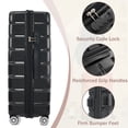 thumbnail image 6 of 20" Carry on Luggage Set, 24" Hardshell Checked Luggage, 28" Large Travel Suitcase Set with Spinner Wheels for Men Women, Black, 6 of 7