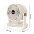 thumbnail image 3 of Ventiladores Mouliraty para el hogar, dormitorio, mesa, ventilador circulador de viento para toda la habitación, flujo de aire potente, oscilante automático, inclinación ajustable, bajo nivel de, 3 of 8