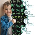 thumbnail image 3 of Blackout Kids Curtains,Green Dinosaurs MultiShapes Pattern Childrens Insulated Curtains Set Of 2,Bedroom Essentials,Toddler Room Decor 42"x54", 3 of 5