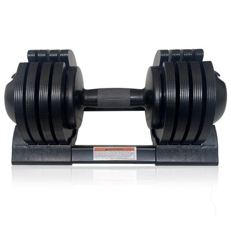 22LBS Adjustable Dumbbell - Steel+Plastic Composite, Quick Weight Adjustment for Home Gym, Strength Training & Fitness Workouts
