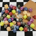 thumbnail image 4 of 7pcs DND Dice Set, Retro Polyhedral Dice Sets for Table Game Dice Role-Playing RPG Dice, Yellow, 4 of 9