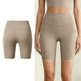 thumbnail image 4 of Miluxas Tummy Control Compression Shorts for Women,High Waist Workout Biker Shorts Khaki XXL(XXL), 4 of 9
