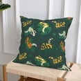thumbnail image 6 of Throw Pillow Covers, Striped Cute Lizard Gecko Plant Soft Square Pillow Cases with Invisible Zipper for Couch Bed Sofa, Farmhouse Fall Home Decor 12"x12", 6 of 7