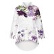 thumbnail image 5 of Blusa con bolsillo y estampado de solapa con botones de manga larga informal para mujer Pompotops FGAJ20481, 5 of 5
